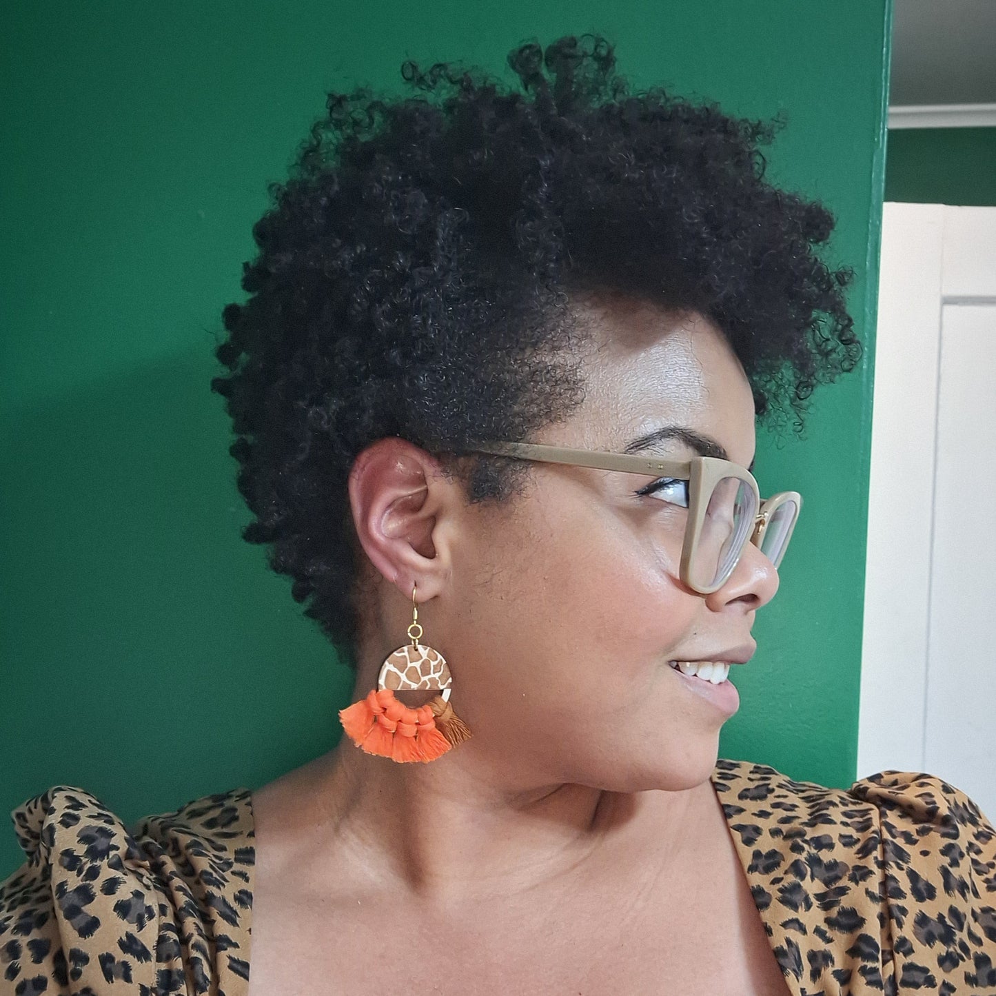 Macrame earrings-Golden Adorns