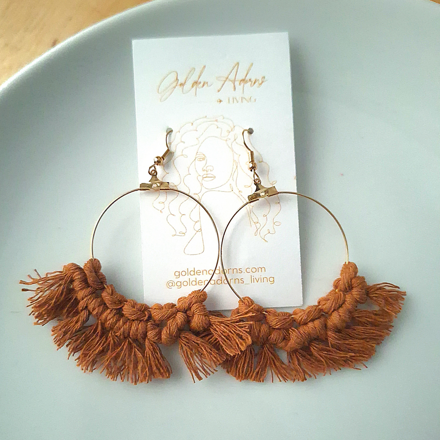 Brown Fringe Macrame Earrings- Vacation Inspired