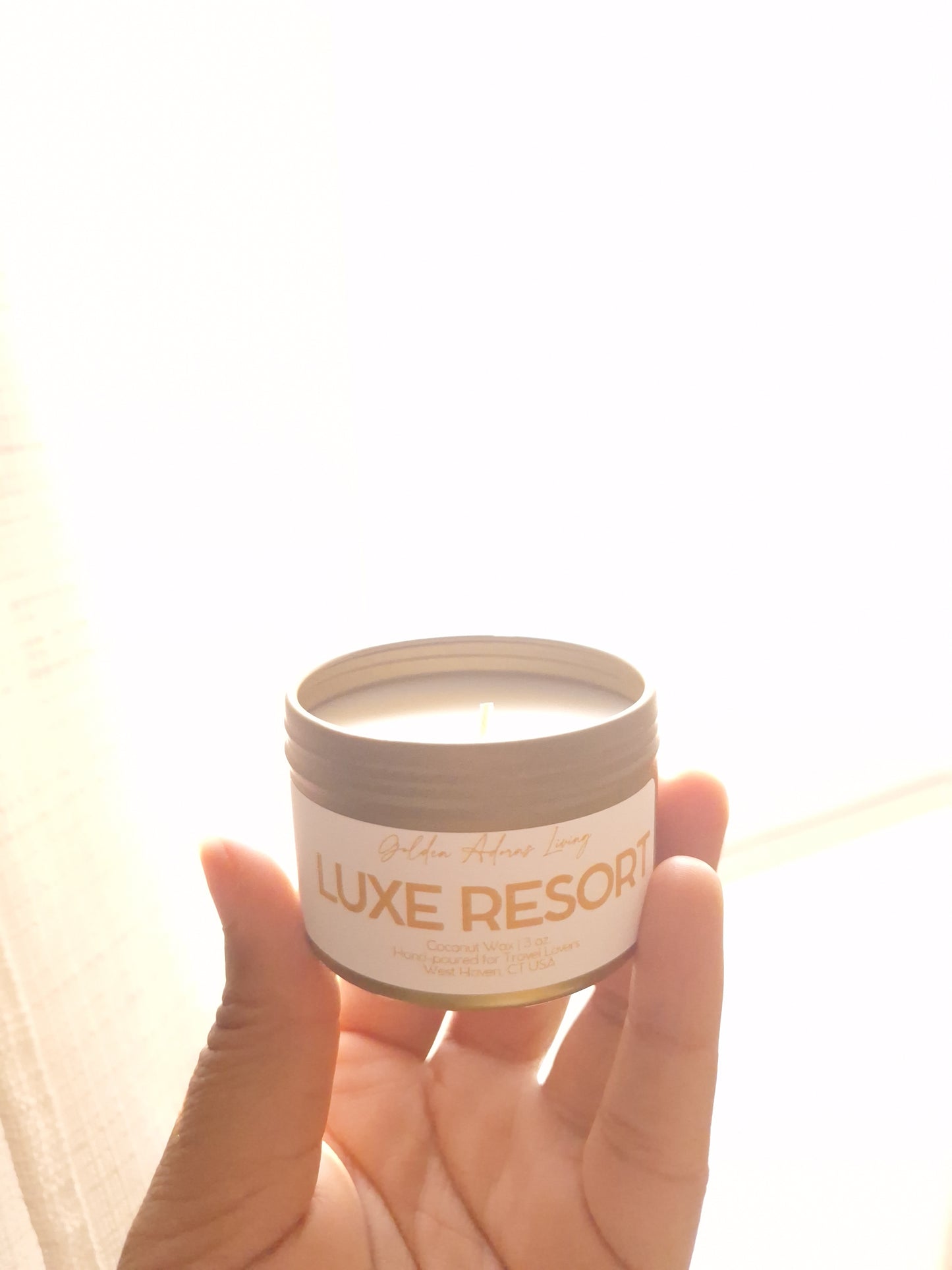 Mini Travel Candles- Gold Tin