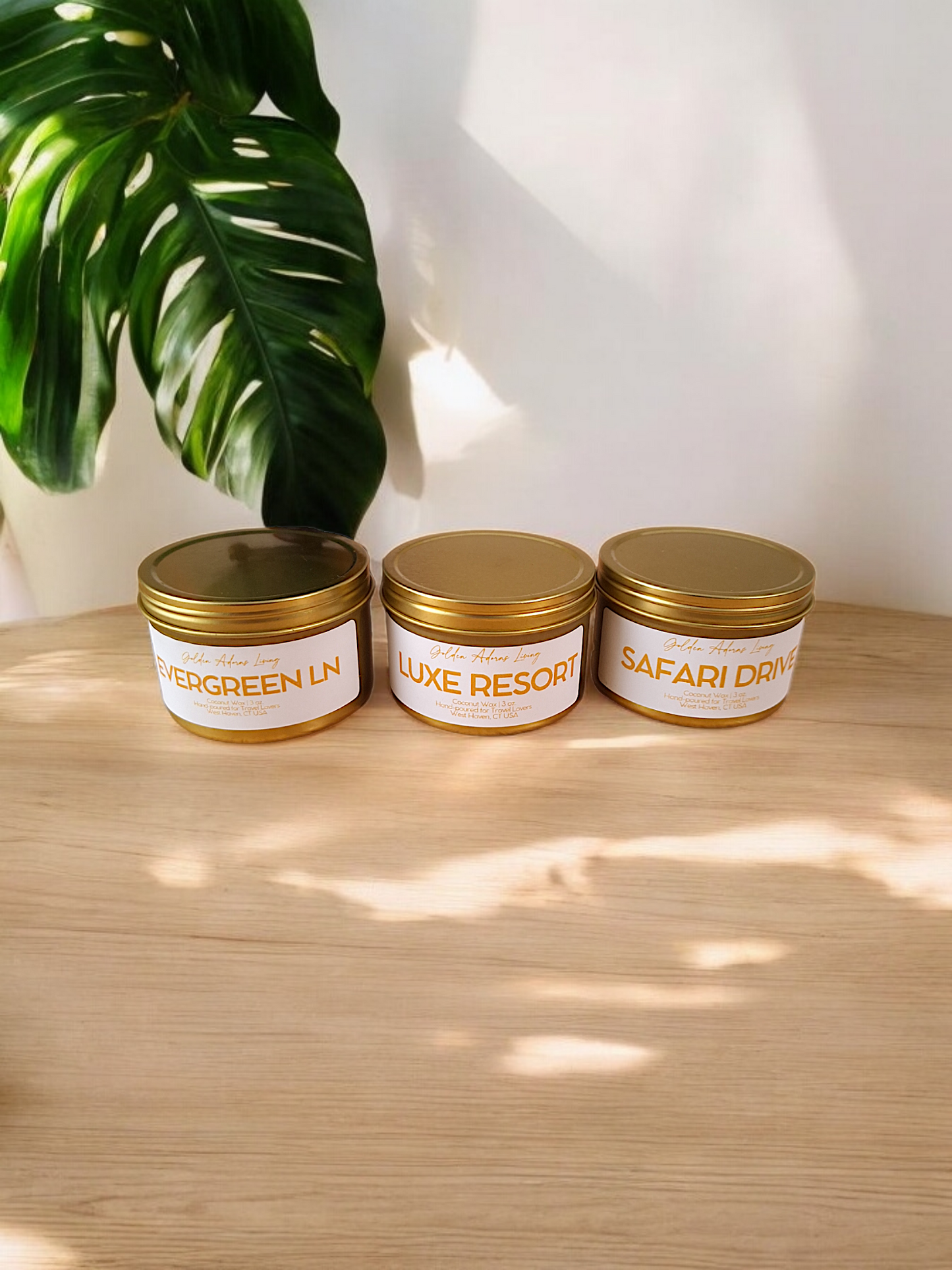 Mini Travel Candles- Gold Tin