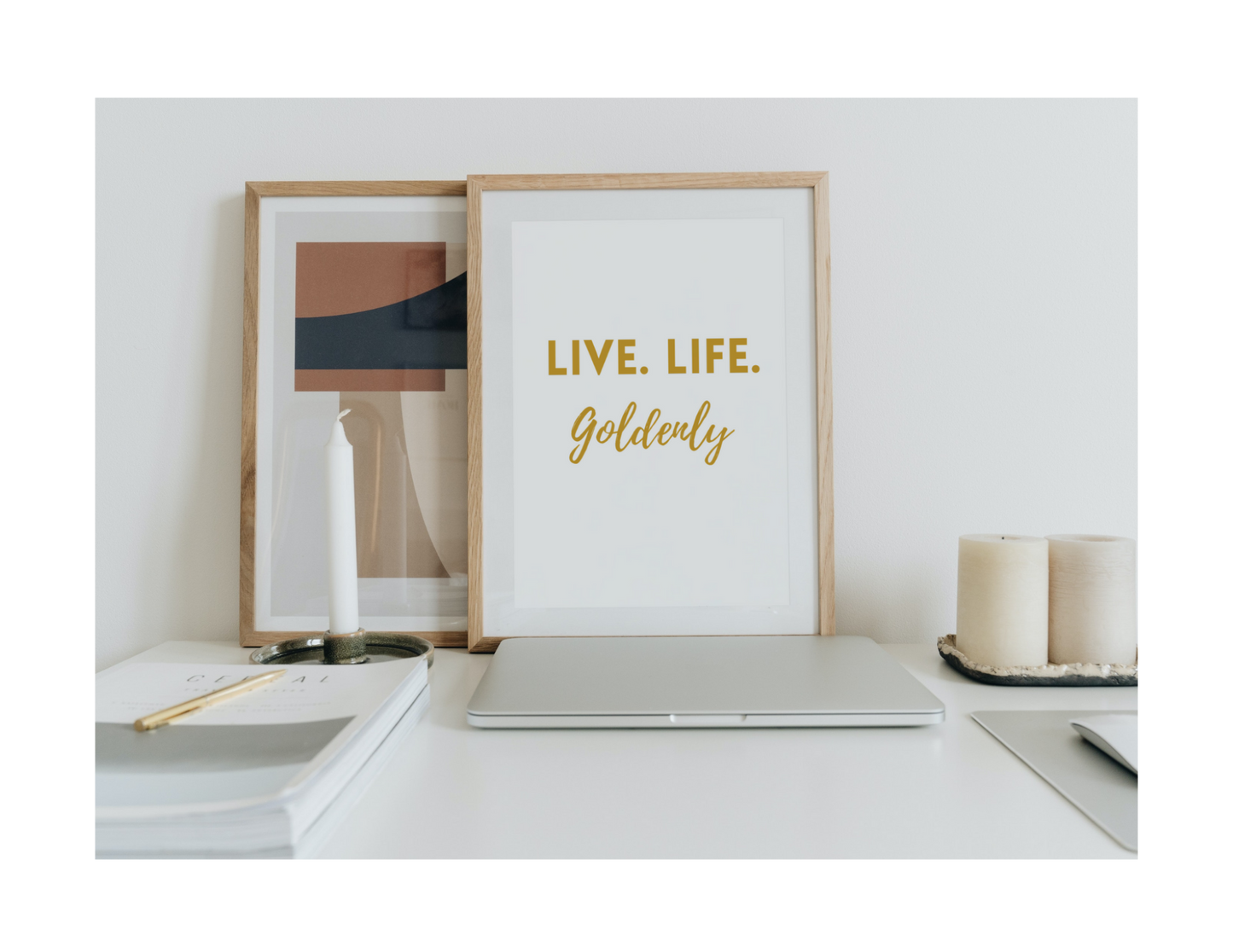 LIVE LIFE GOLDENLY - Printable Wall Art 8x10