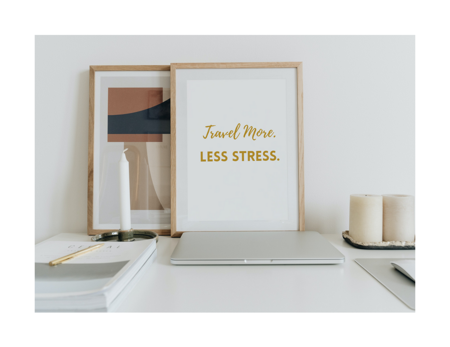 TRAVEL MORE LESS STRESS - Printable Wall Art 8x10