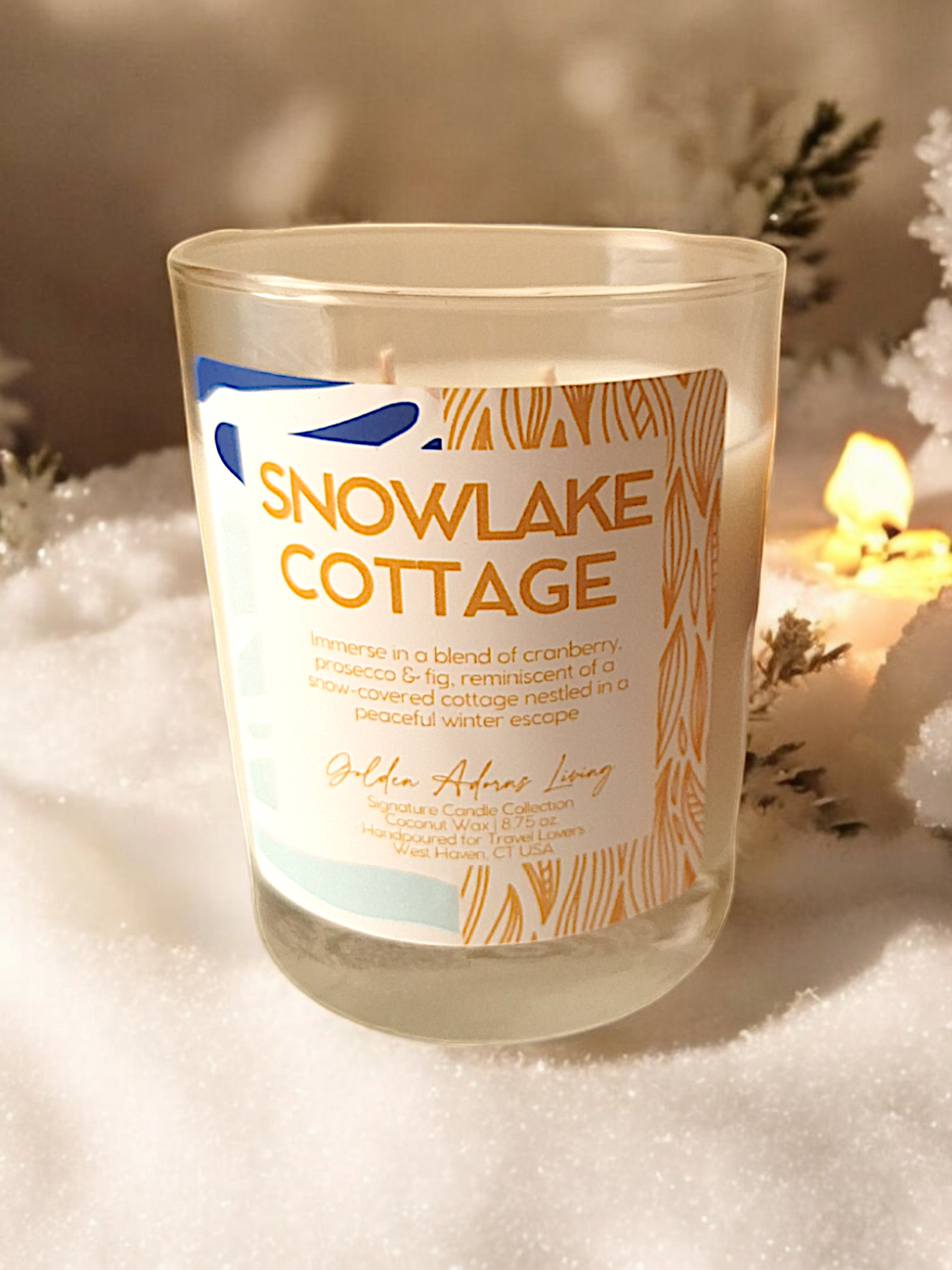 SNOWLAKE COTTAGE | Double-wick Travel Candle