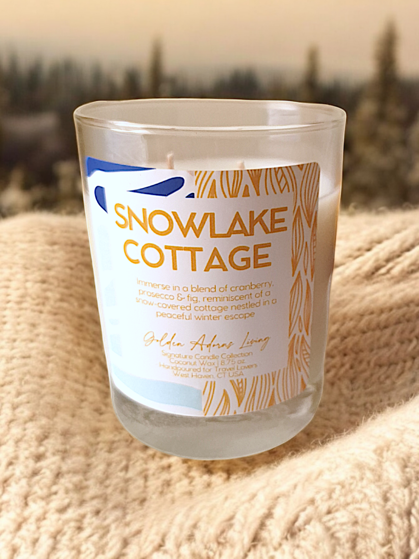 SNOWLAKE COTTAGE | Double-wick Travel Candle