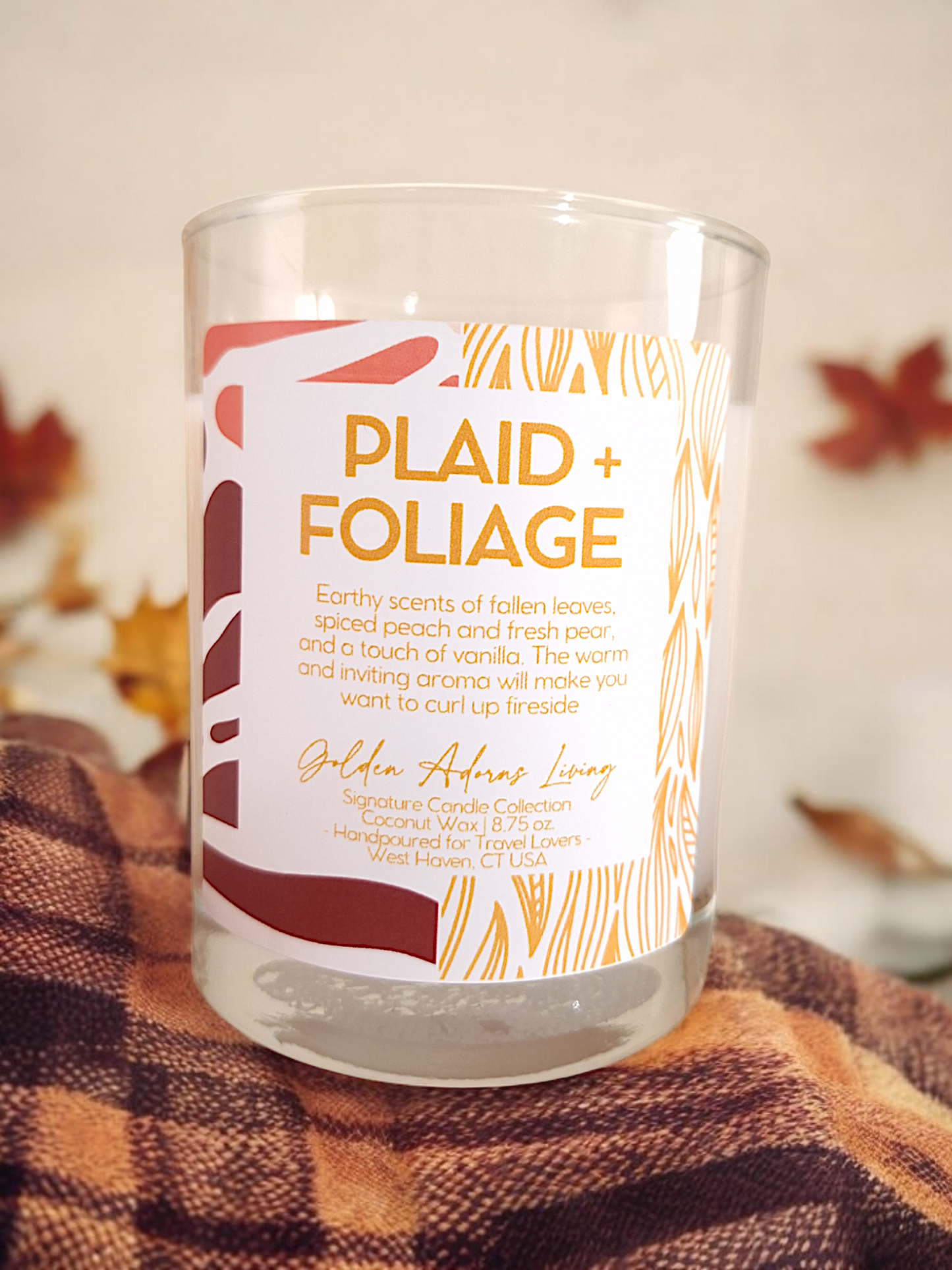 PLAID & FOLIAGE | Double-wick Travel Candle