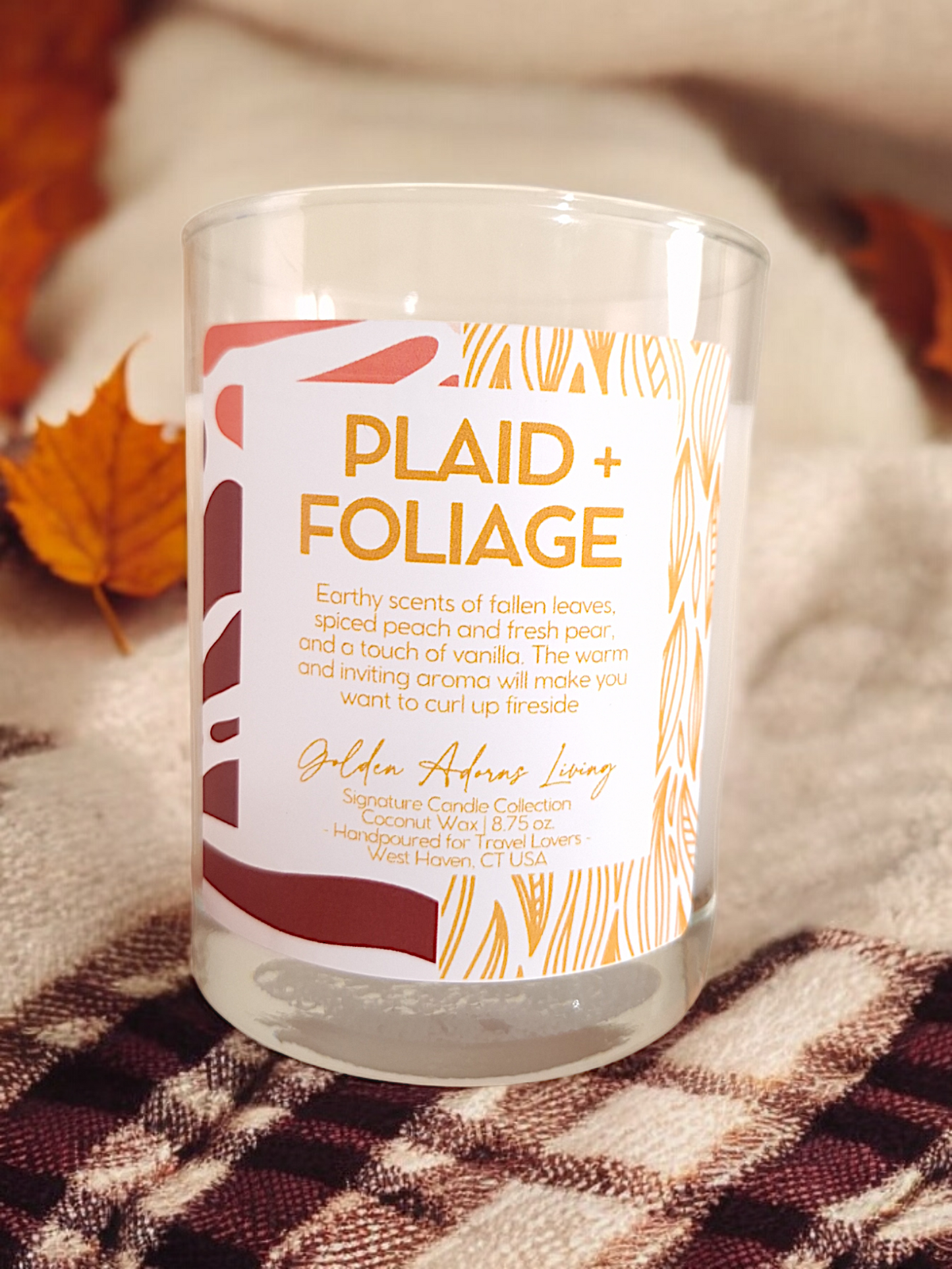 PLAID & FOLIAGE | Double-wick Travel Candle