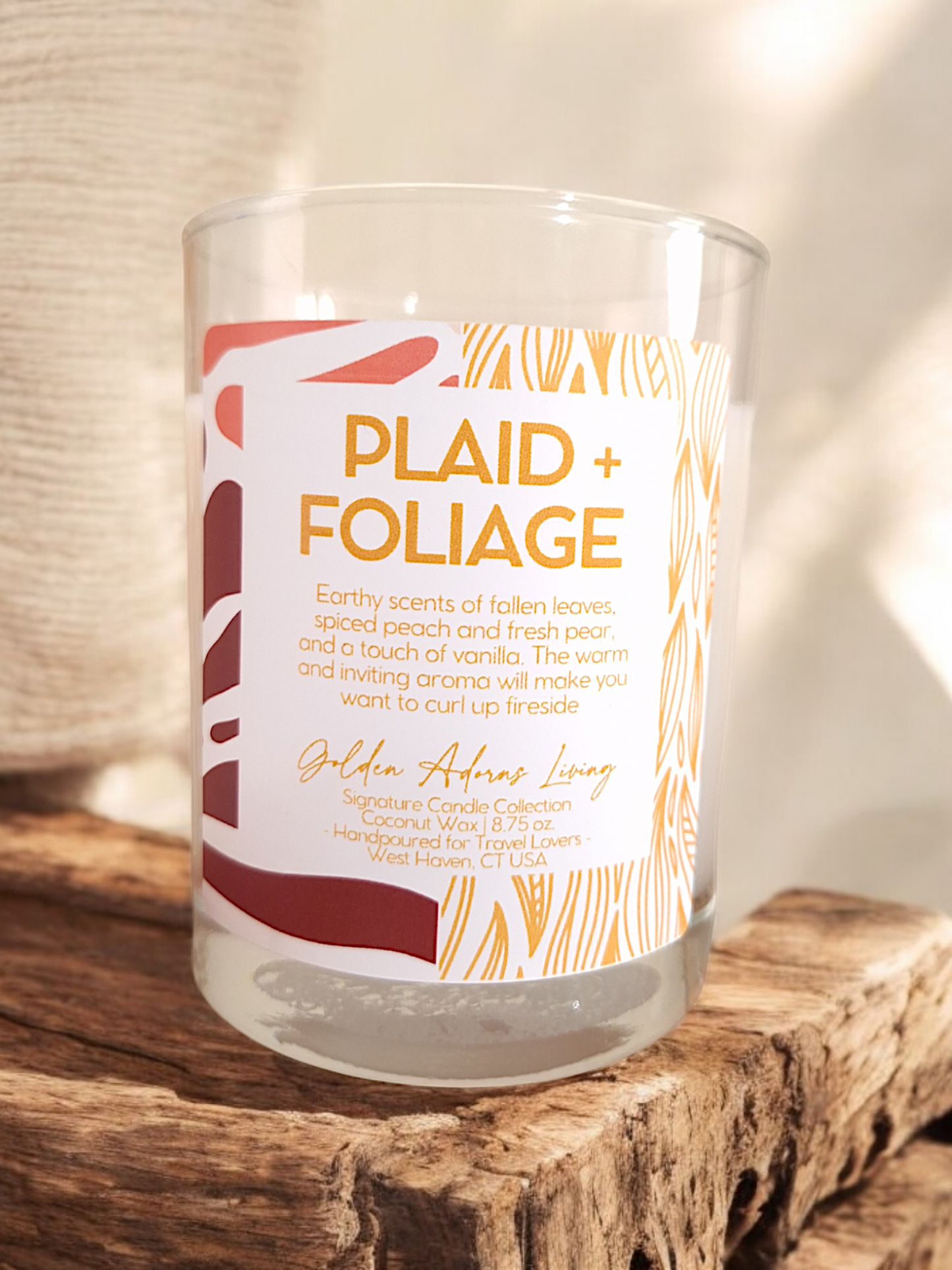 PLAID & FOLIAGE | Double-wick Travel Candle