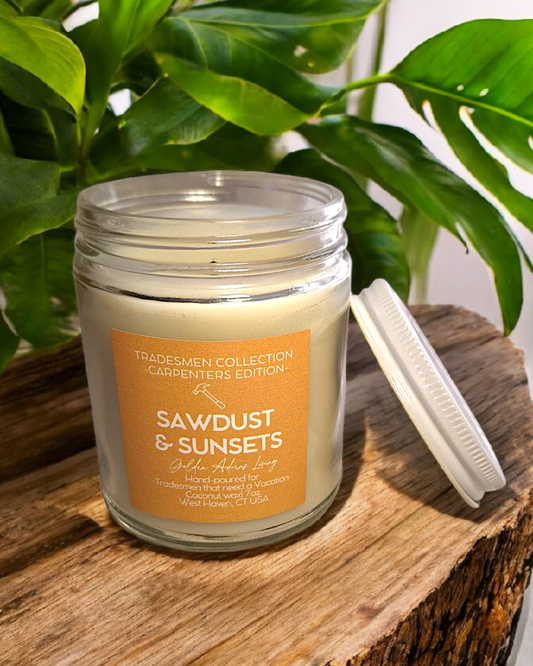 SAWDUST & SUNSETS| | Carpenters Edition| Tradesmen Candle Collection