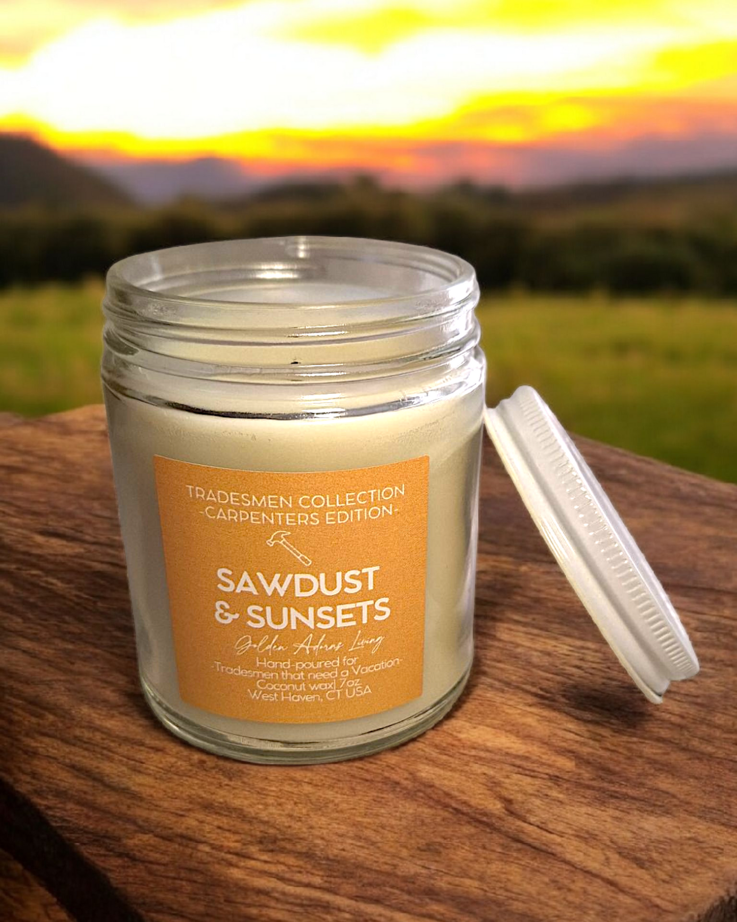 SAWDUST & SUNSETS| | Carpenters Edition| Tradesmen Candle Collection