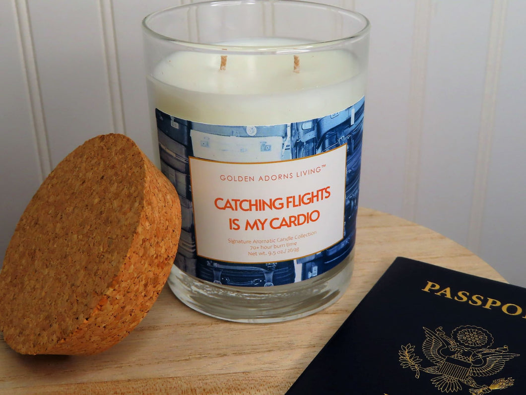 CATCHING FLIGHTS IS MY CARDIO | Double- wick Candle
