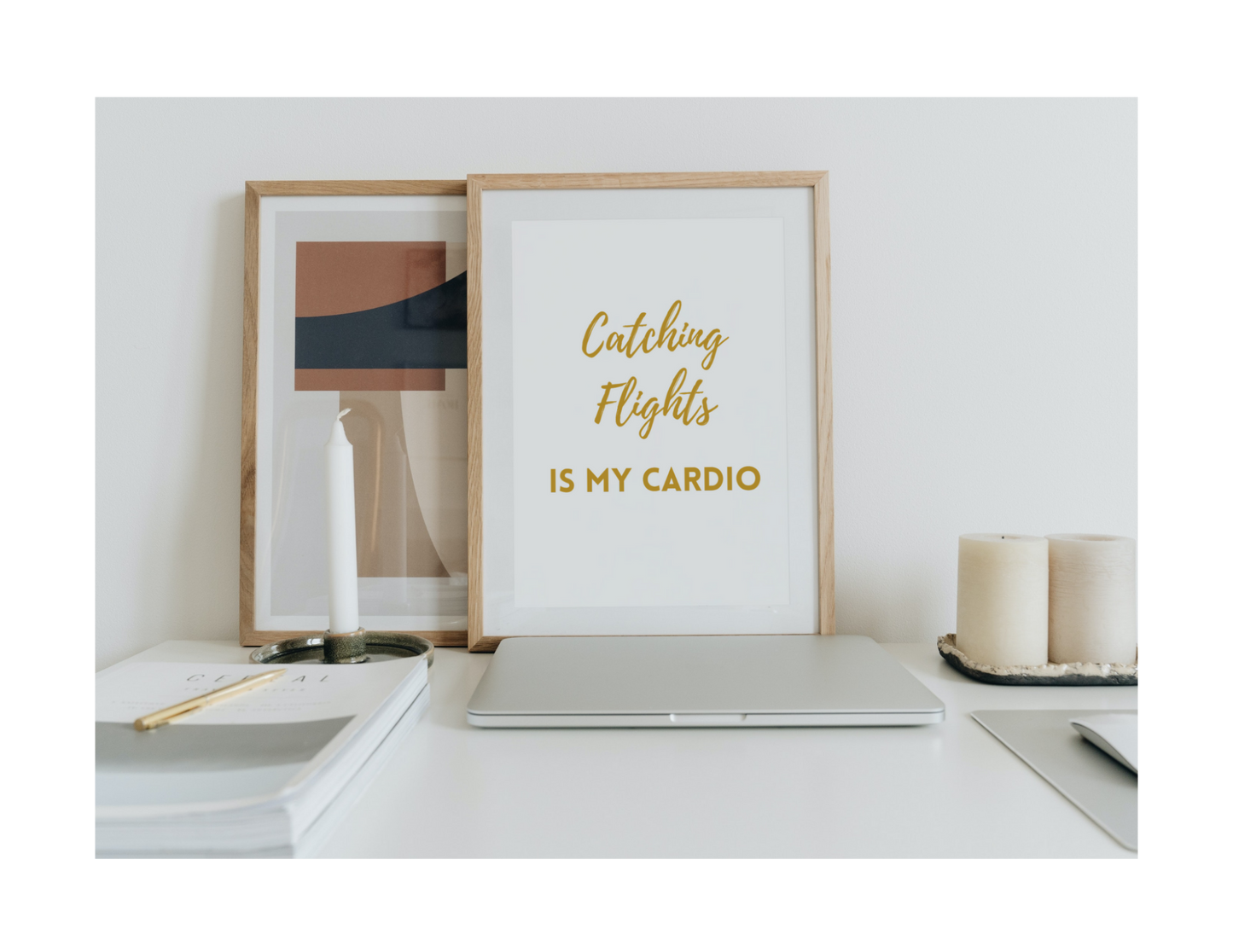 CATCHING FLIGHTS IS MY CARDIO  (Style A) - Printable Wall Art 8x10